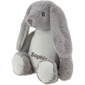 Personalised Bunny Soft Toy (Grey) image 2