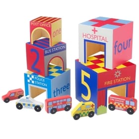 Emergency Services Wooden Stacking Cubes image 1