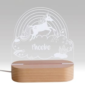 Personalised Rainbow Unicorn LED Light image 1