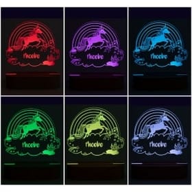 Personalised Rainbow Unicorn LED Light image 2