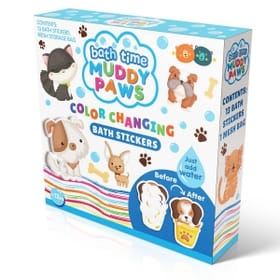Muddy Paws Colour Changing Bath Stickers image 1