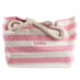 Personalised Striped Beach Bag Pink