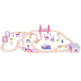 Fairy Town Train Set (75 piece) (Bigjigs Rail BJT023) image 1