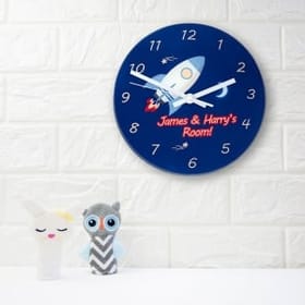 Rocket To The Moon - Personalised Wall Clock image 2