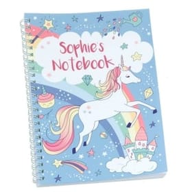 Rainbow Unicorn Personalised Notebook image 1