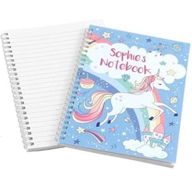 Rainbow Unicorn Personalised Notebook image 2