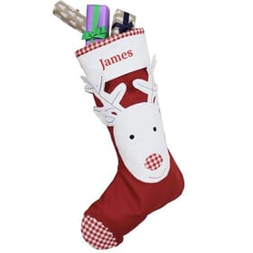 3D Reindeer Personalised Stocking image