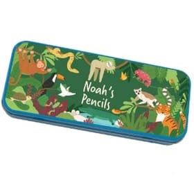 Personalised Pencil Tin - Jungle image 1