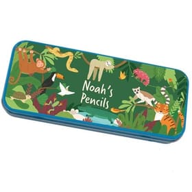 Personalised Pencil Tin - Jungle image 1