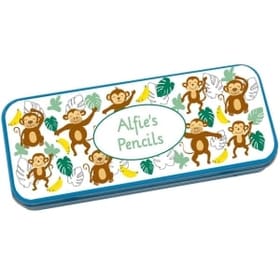 Personalised Pencil Tin - Cheeky Monkey image 1