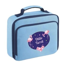 Flamingos Personalised Lunch Bag image 1