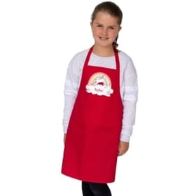 Rainbow Unicorn Personalised Apron - Age 7-10 image 1