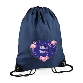 Flamingos Personalised Swim Bag image 1