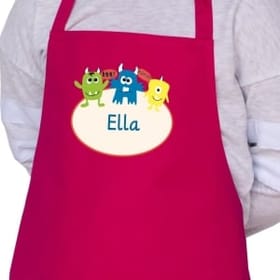 Little Monsters Personalised Apron - Age 7-10 image 2