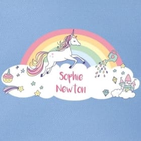 Rainbow Unicorn Personalised Pencil Case image 2