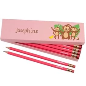 Box of 12 Named HB Pencils - Cheeky Monkey image 2