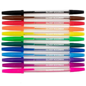 Personalised 12 Coloured Ballpoint Pens image