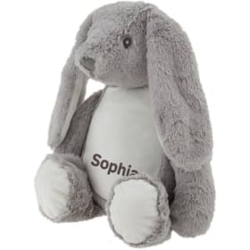 Personalised Bunny Soft Toy (Grey) image 2