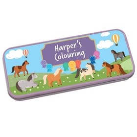 Personalised Pencil Tin - Ponies image 1