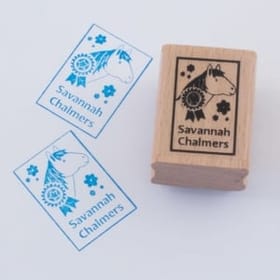 Named Rubber Stamp - Ponies image