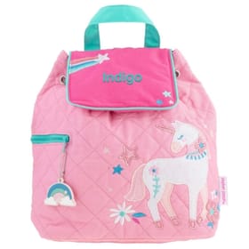 Personalised Pink Unicorn Quilted Backpack image