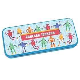 Personalised Pencil Tin - Robots image 1