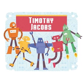 Robots Personalised Apron - Age 7-10 image 2
