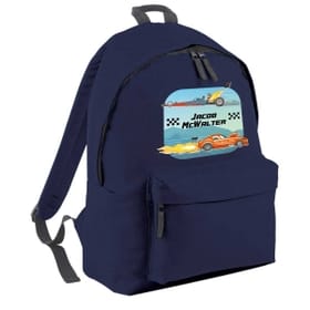 Crazy Cars Personalised Backpack image 1