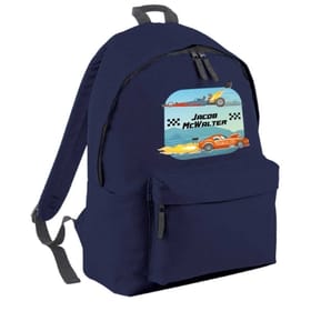 Crazy Cars Personalised Backpack image 1
