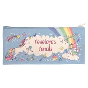 Personalised Canvas Pencil Case - Rainbow Unicorn image 1
