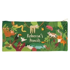 Personalised Canvas Pencil Case - Jungle Safari image 1