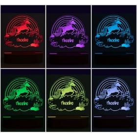 Personalised Rainbow Unicorn LED Light image 2