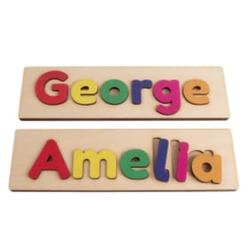 Wooden Name Puzzle Colourful Pieces
