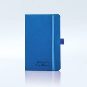 Personalised Castelli Notebook French Blue With Text of Your Choice By Pear Tree