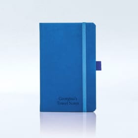 Personalised Castelli Notebook French Blue With Text of Your Choice By Pear Tree