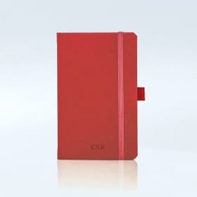 Personalised Castelli Notebook Red With Text of Your Choice By Pear Tree		