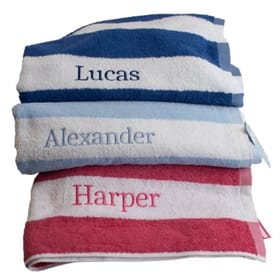 Personalised Striped Cotton Towel