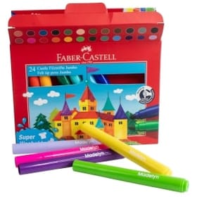 Named Faber-Castell Felt Tip Pens - Set of 24 image 1