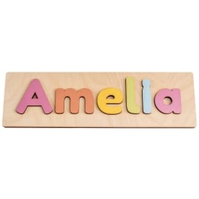 Wooden Name Puzzle 1-7 - Sorbet Colours