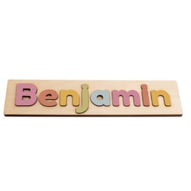Wooden Name Puzzle 8-12 - Sorbet Colours