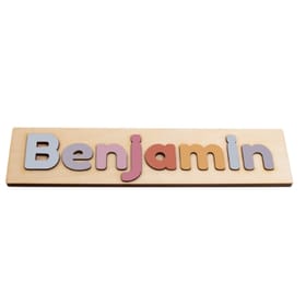 Wooden Name Puzzle 8-12 - Pastel Colours