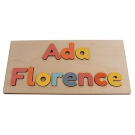 Wooden Name Puzzle - 2 Lines - Autumn Colours