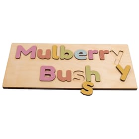 Wooden Name Puzzle - 2 Lines - Sorbet Colours image 1