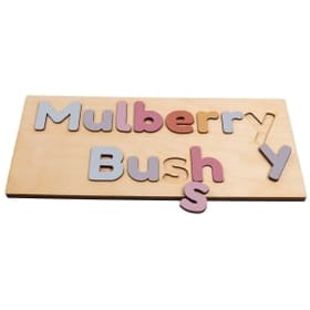 Wooden Name Puzzle - 2 Lines - Pastel Colours image 1