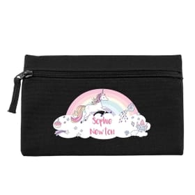 Rainbow Unicorn Personalised Pencil Case image 1