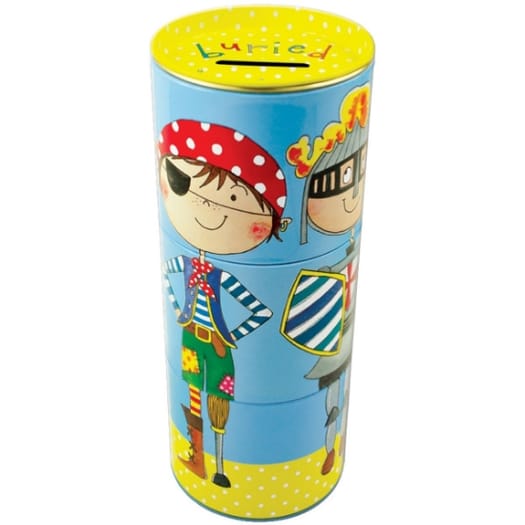 Tiered Swivel Money Tin - Buried Treasure Pirate