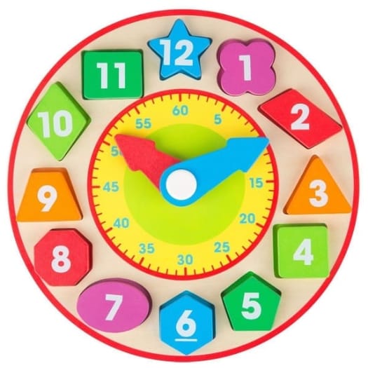 Wooden Shape Sorting Clock