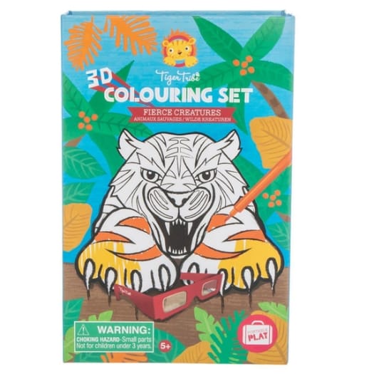 3D Colouring Set - Fierce Creatures