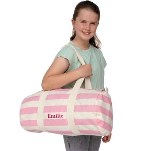 Personalised Striped Sleepover Bag