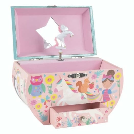 Rainbow Unicorn Circular Jewellery Box